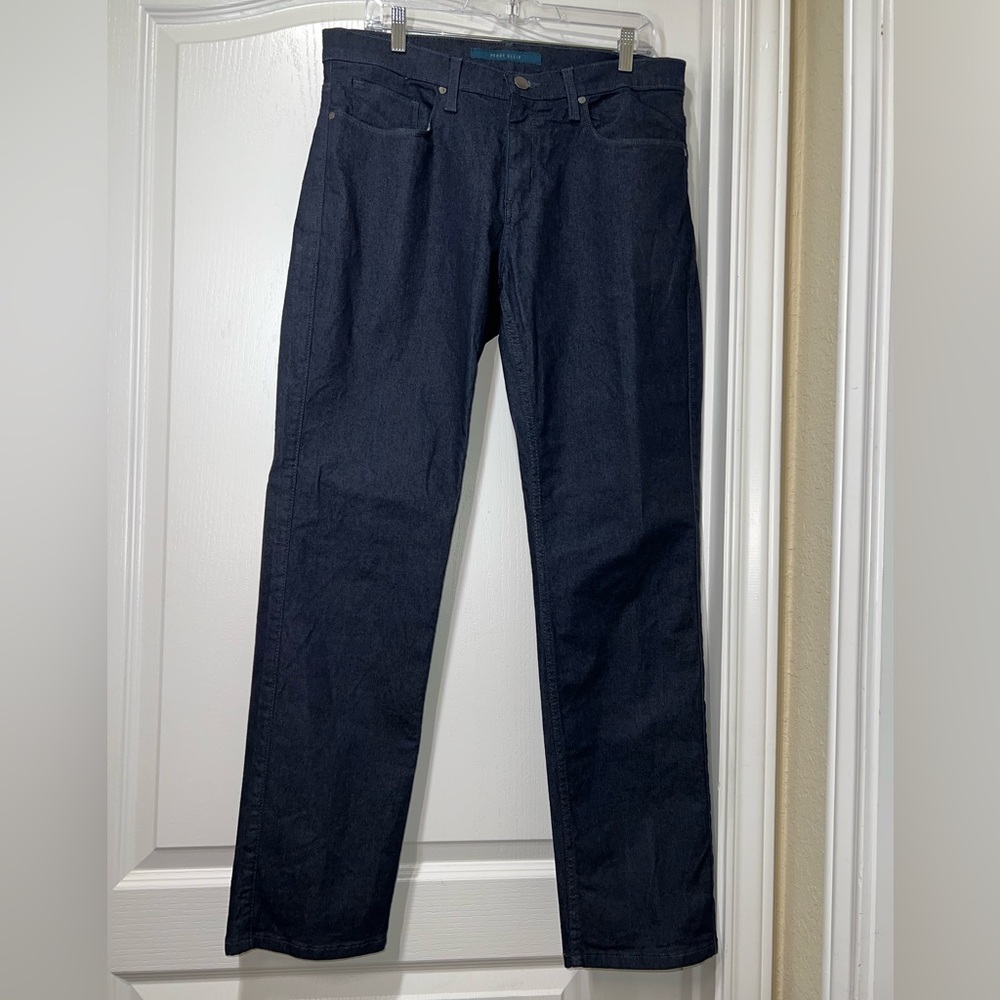 Perry Ellis Slim Fit Straight Leg Low Rise Stretch Dark Indigo NWT Men’s 34x32